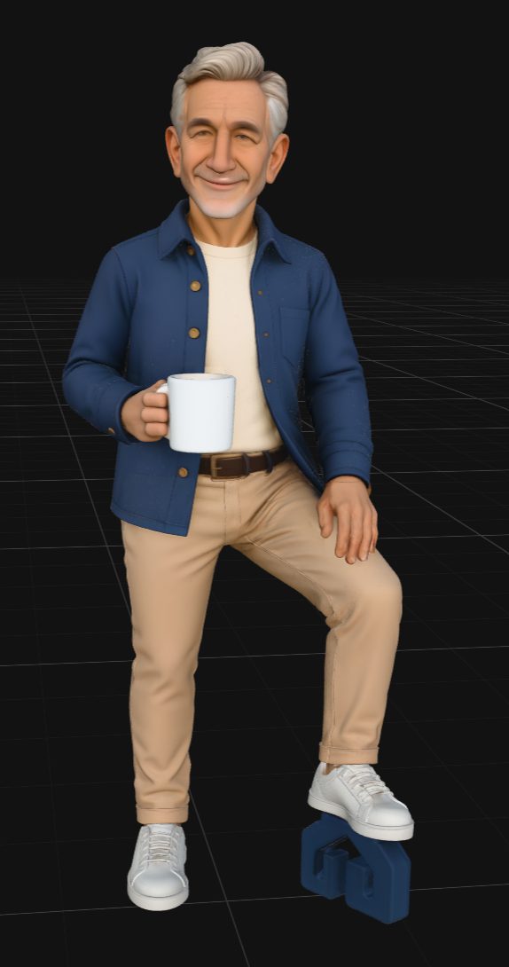 Druckvorschau der Michael-Figur im Slicer