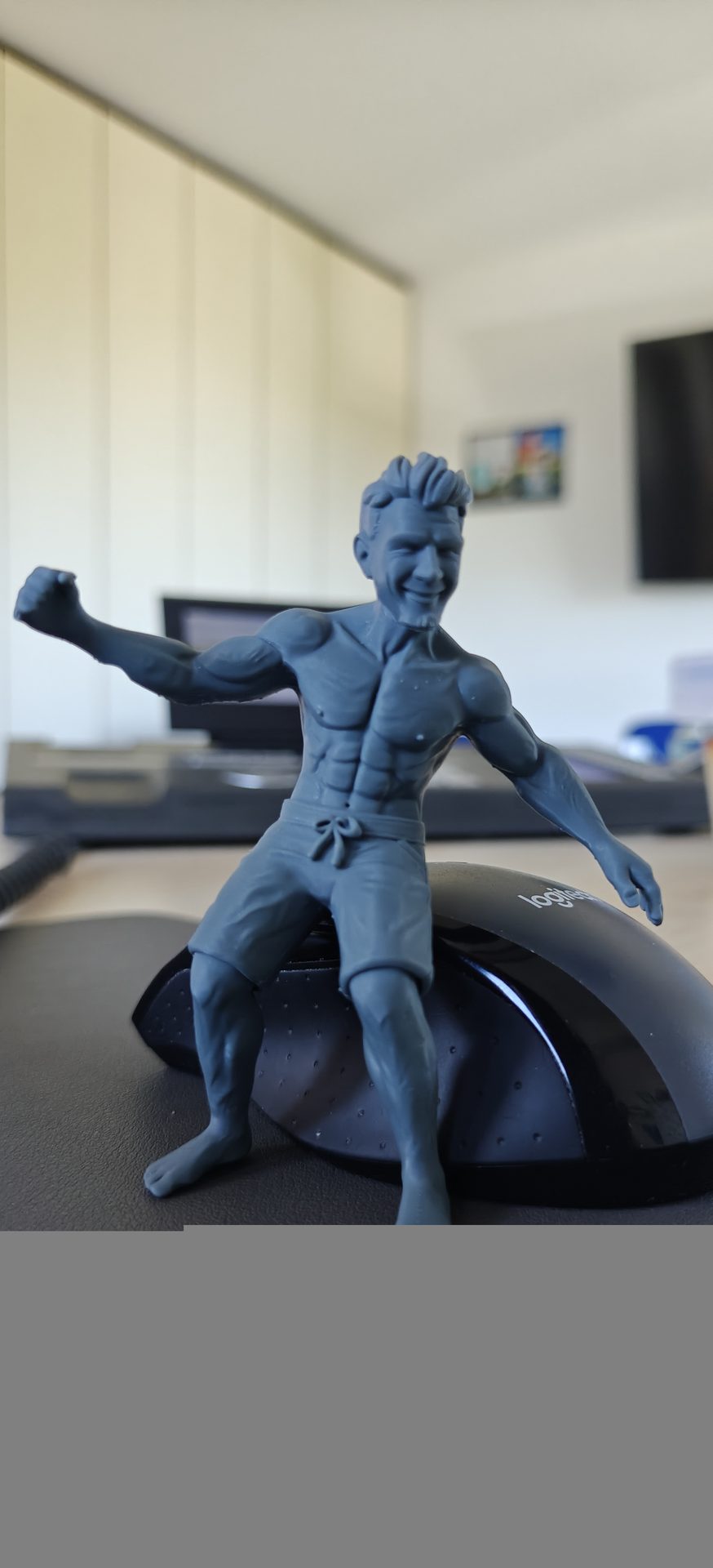 Rohbau-Figur von vorne – ungefärbter Resin-Druck