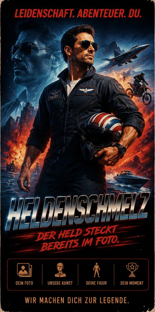 Heldenschmelz &ndash; Deine Geschichte als Actionmotiv.
